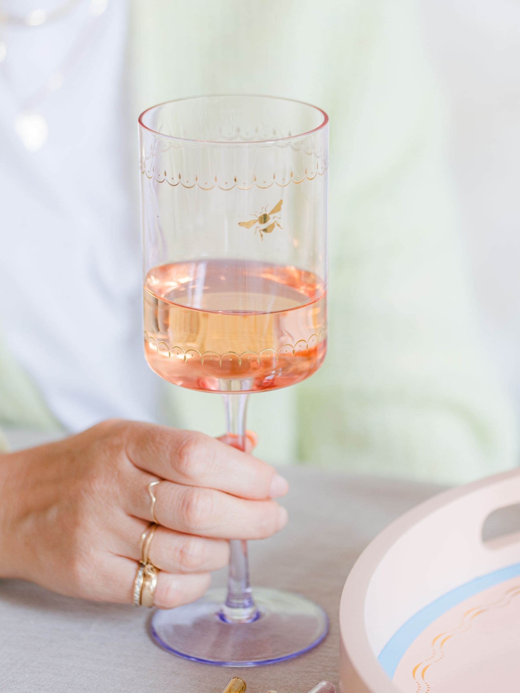 Yvonne Ellen multi bee wine glasses set of 2 (British brand)
