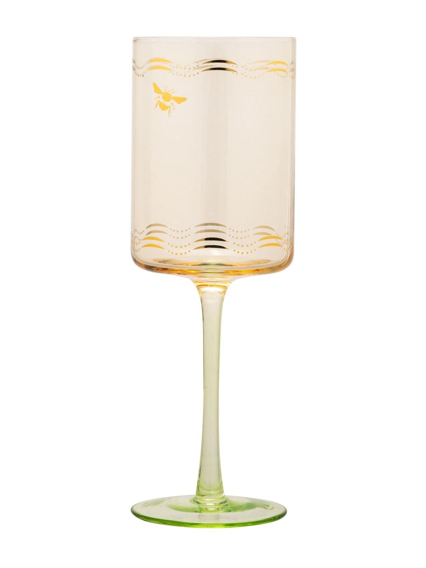Yvonne Ellen multi bee wine glasses set of 2 (British brand)