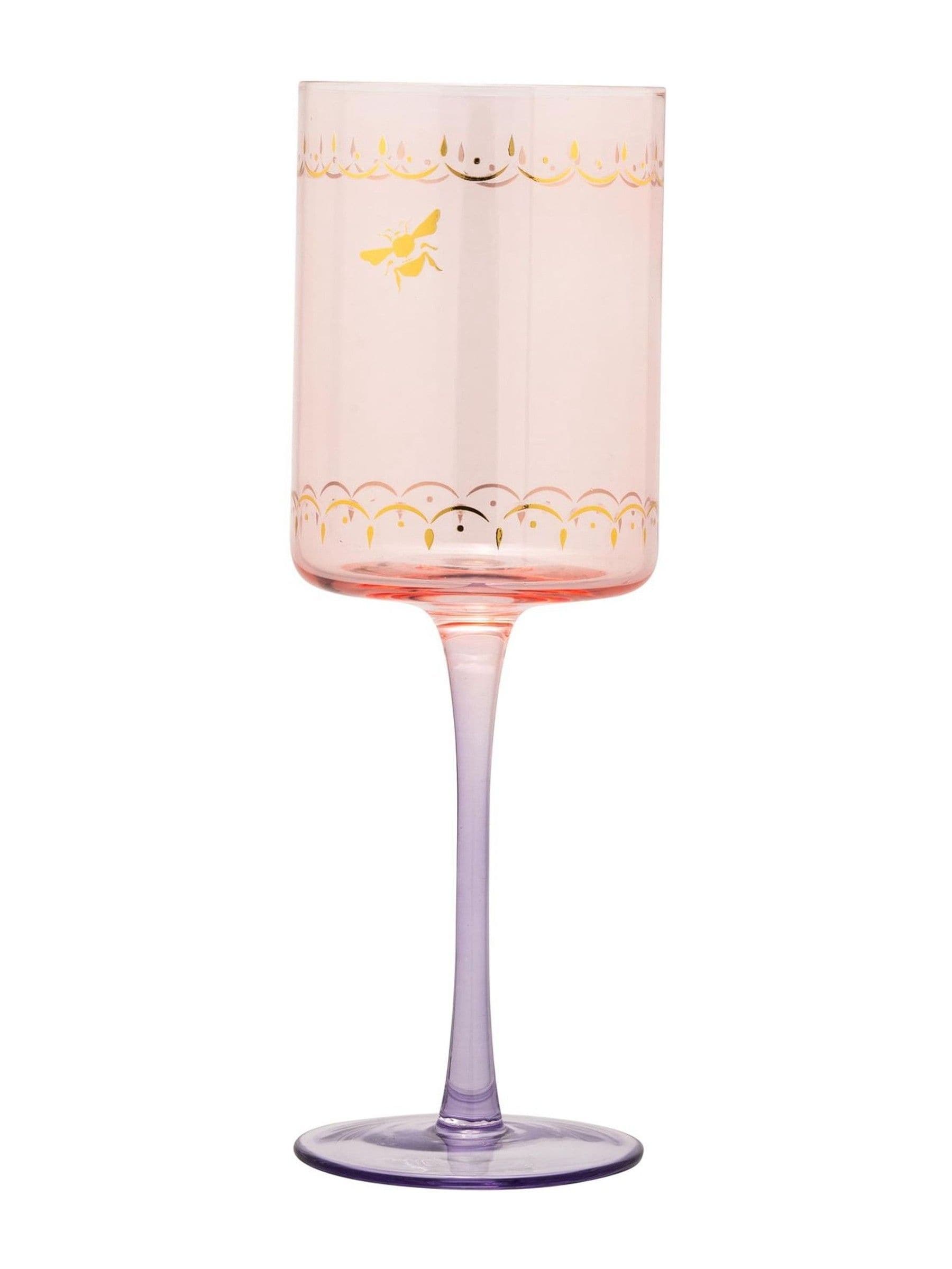 Yvonne Ellen multi bee wine glasses set of 2 (British brand)