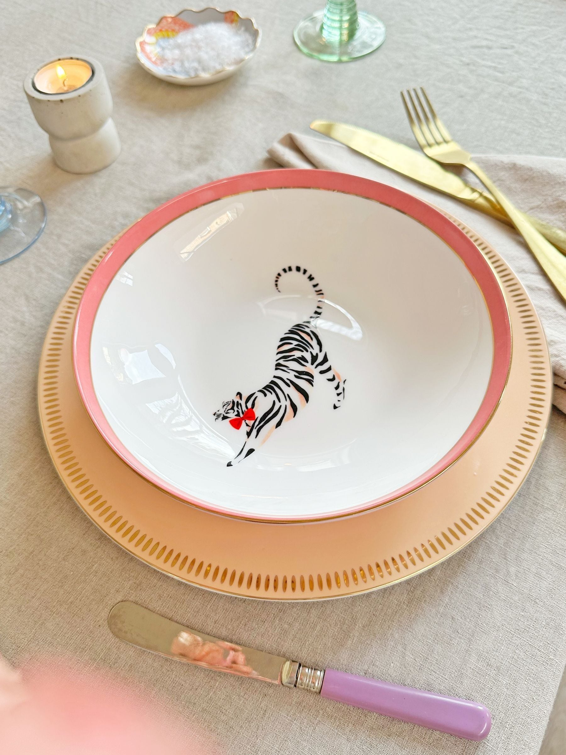 Yvonne Ellen set of 4 multi animal pasta bowls (British brand)