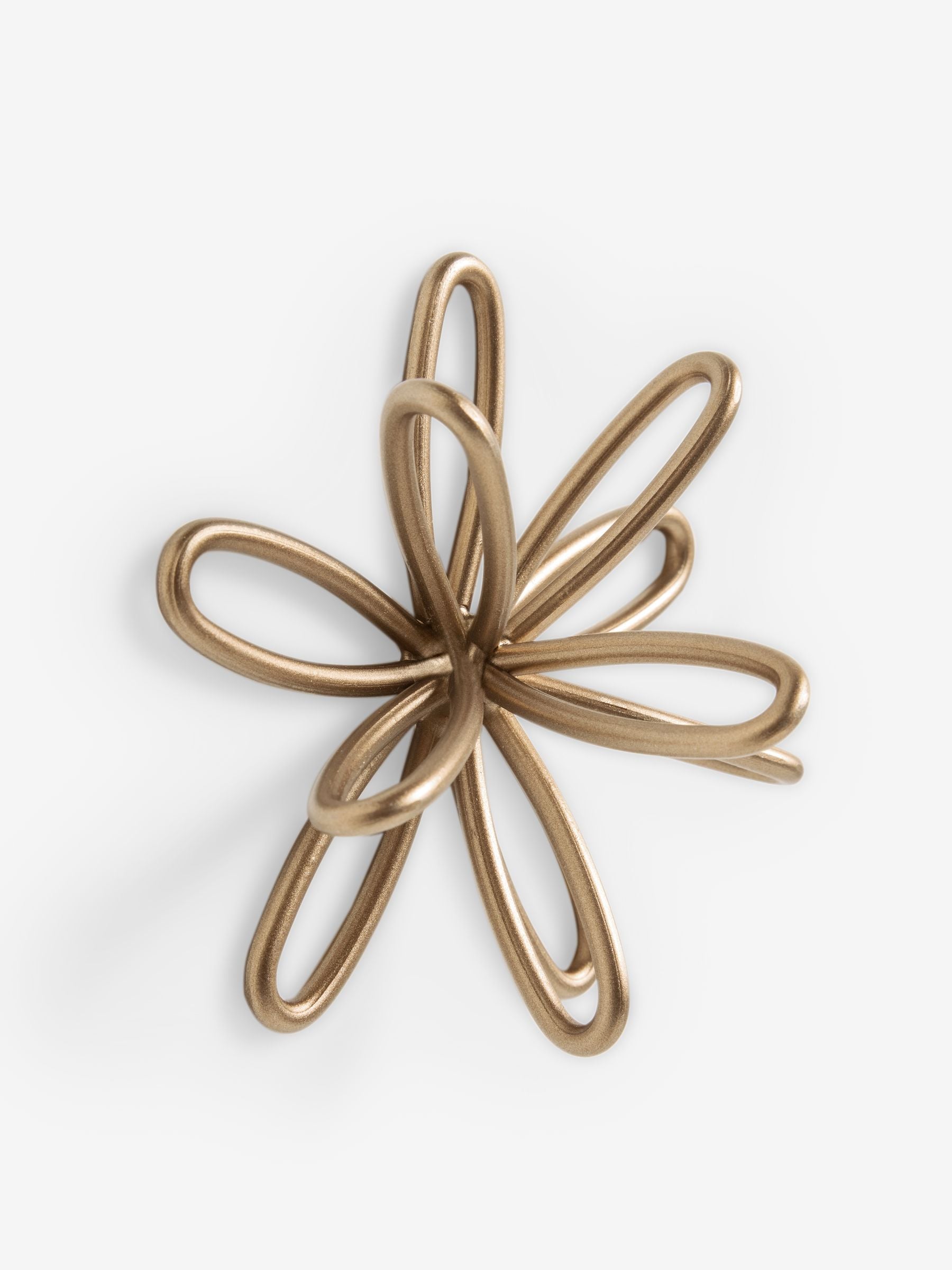 Gold metal flower wall plaques set of three (British brand)