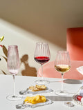 Dusty Rose Round Up red wine glasses set of two, imported from the UK