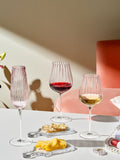 Nude Set of 2 Dusty Rose Round Up White Wine Glasses