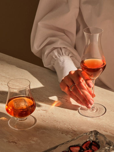 Nude Sett med 2 klare Islands Short Whisky Smaksglass