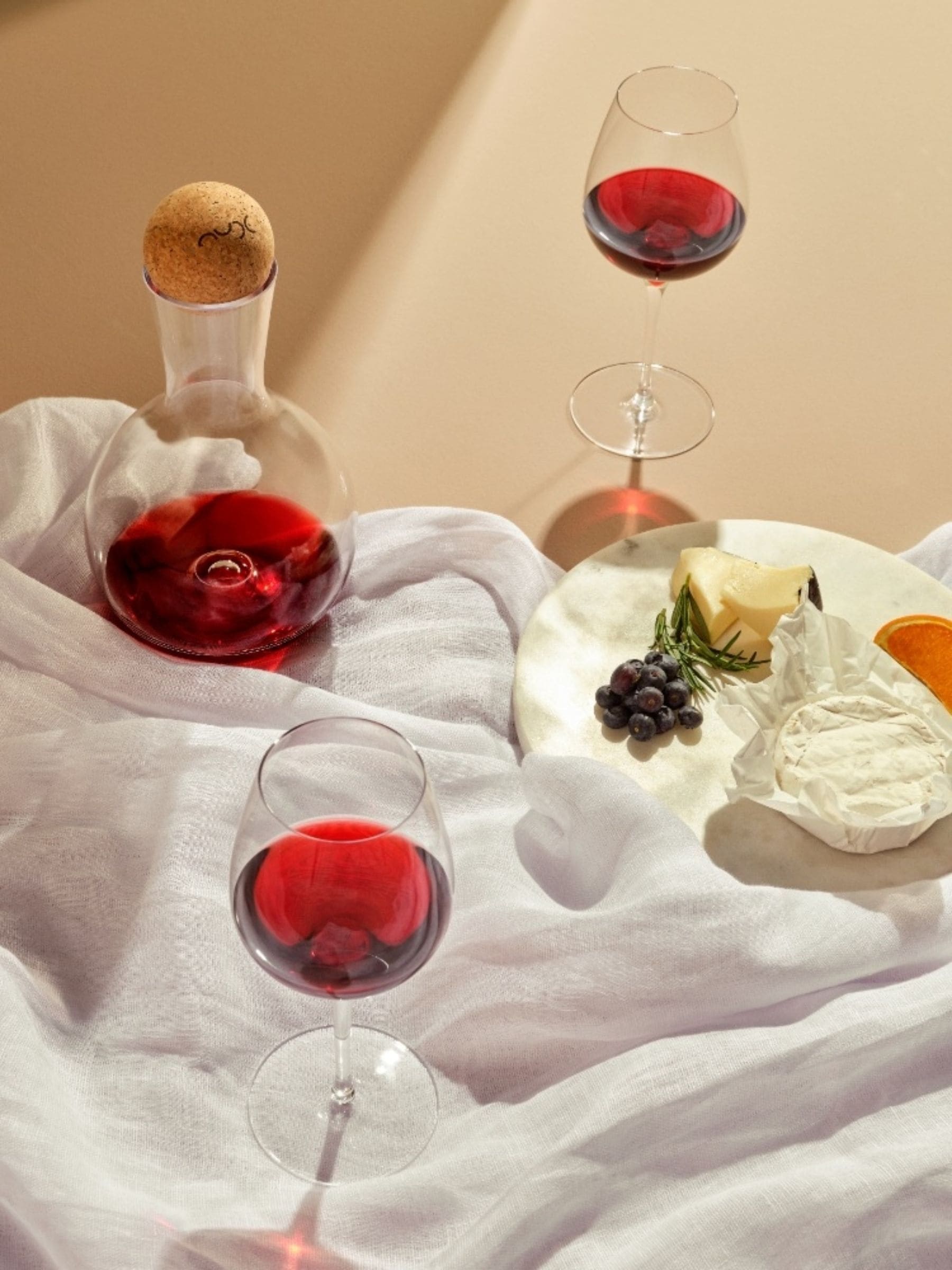 Nude Clear Vintage Wine Decanter and Terroir Wine Glasses Gift Set