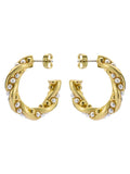 Ted Baker Gold Tone, Pearl Tiyaa: Twisted Pearl Hoop Earrings