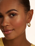 Ted Baker Gold Tone, Pearl Tiyaa: Twisted Pearl Hoop Earrings