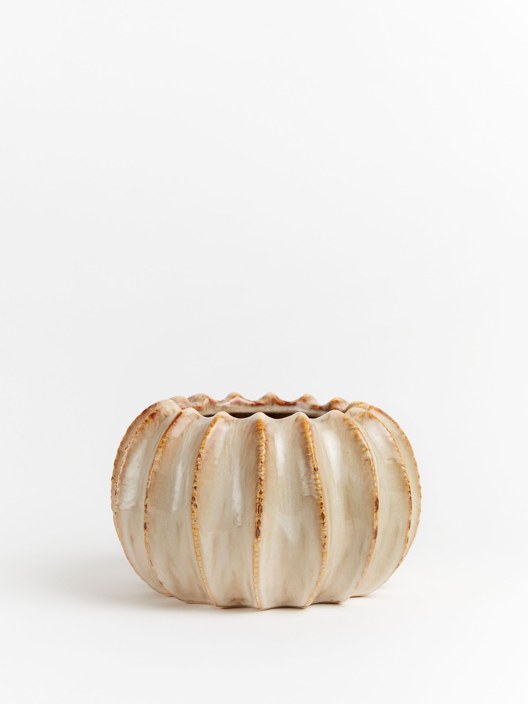 Sixty3 Styled Natural Lydia Pot Small Ceramic Planter (British brand)