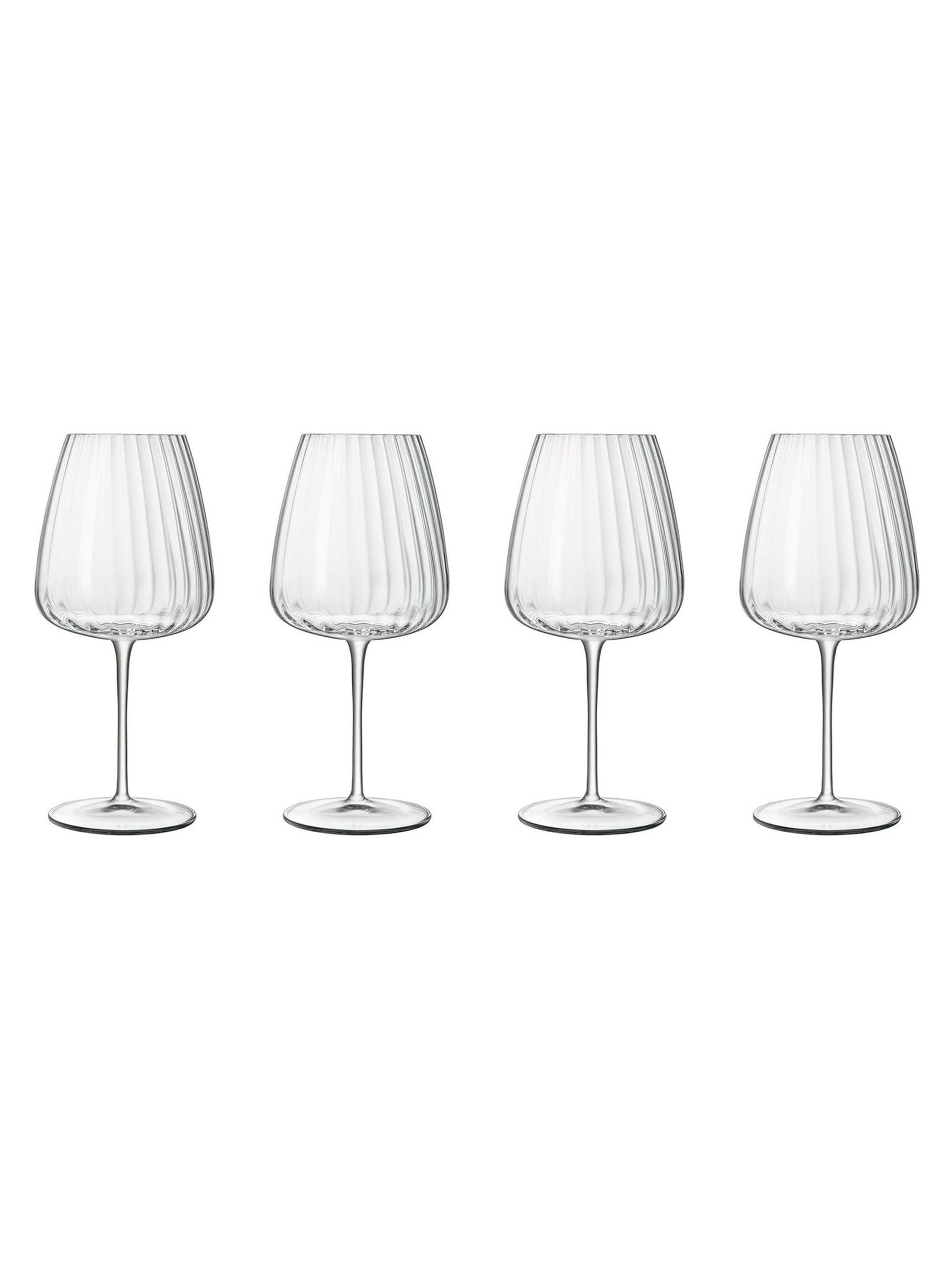 Luigi Bormioli Set of 2 Grey Optica Red Wine Glasses