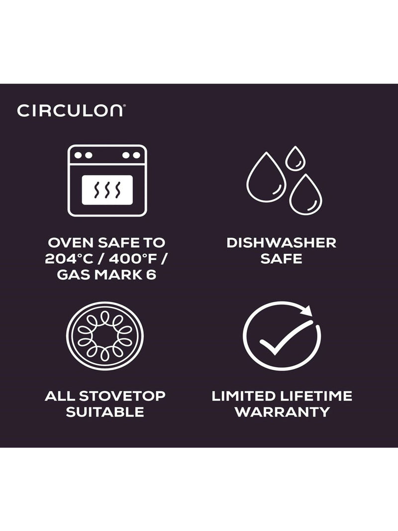 Circulon grey scratch defense nonstick frying pan set 21cm and 25cm - British product