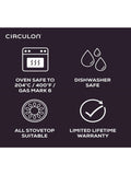 Circulon grey scratch defense nonstick frying pan set 21cm and 25cm - British product
