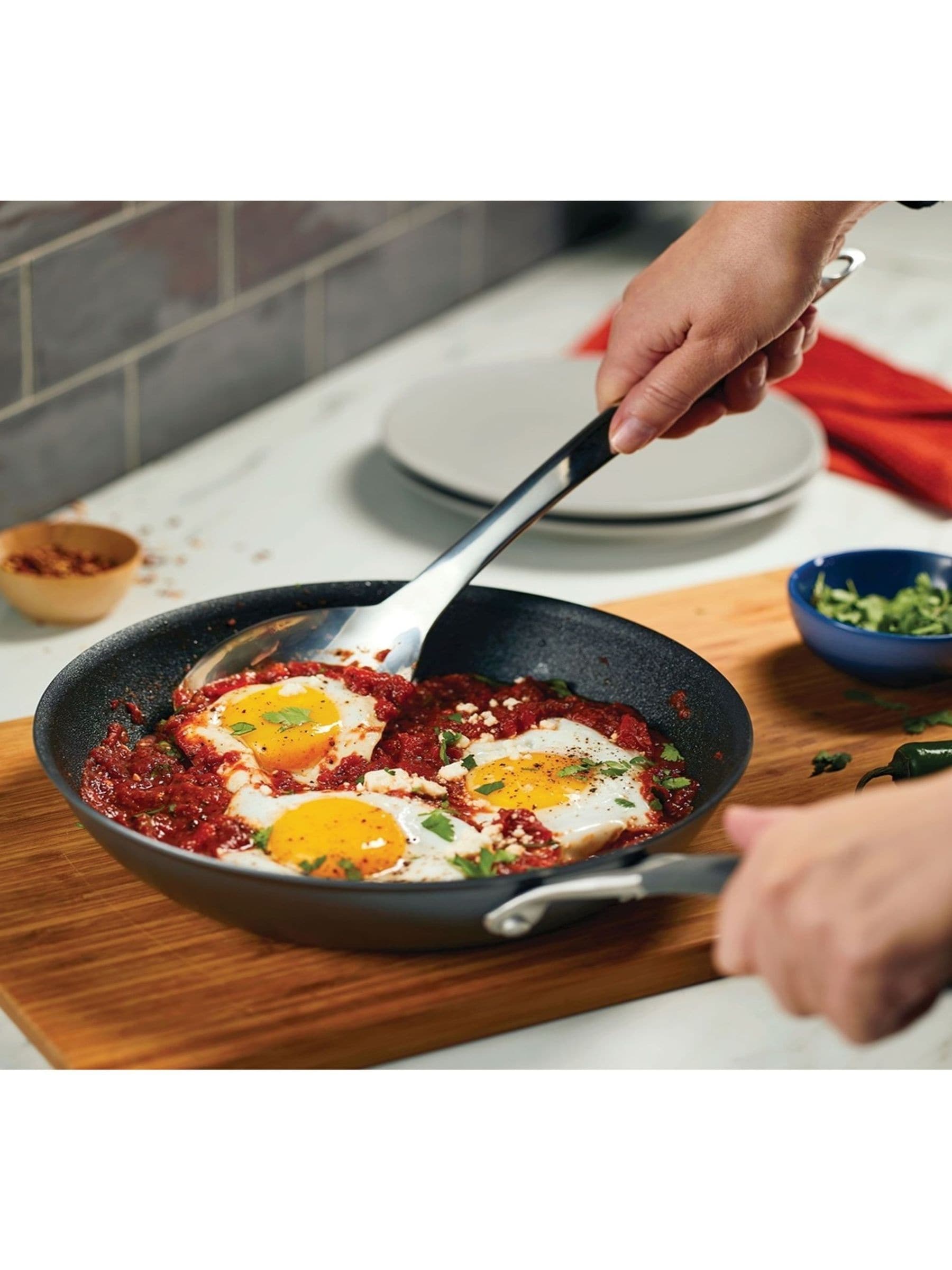 Circulon grey scratch defense nonstick frying pan set 21cm and 25cm - British product