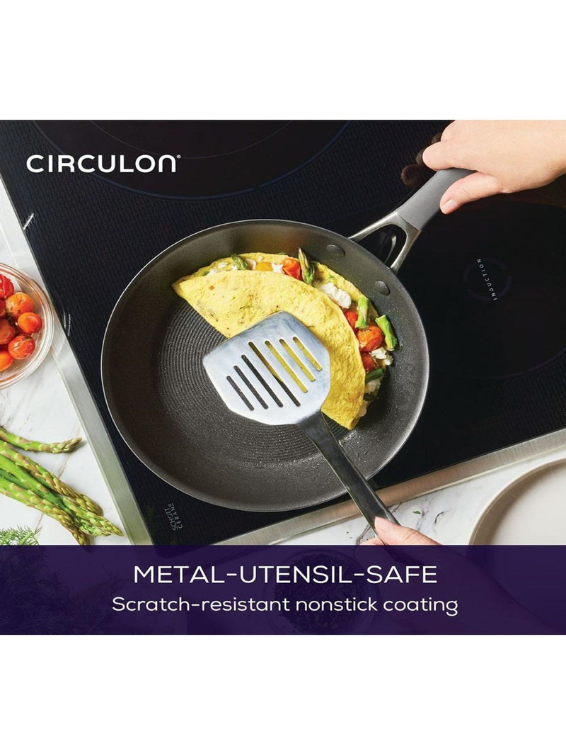 Circulon grey scratch defense nonstick frying pan set 21cm and 25cm - British product