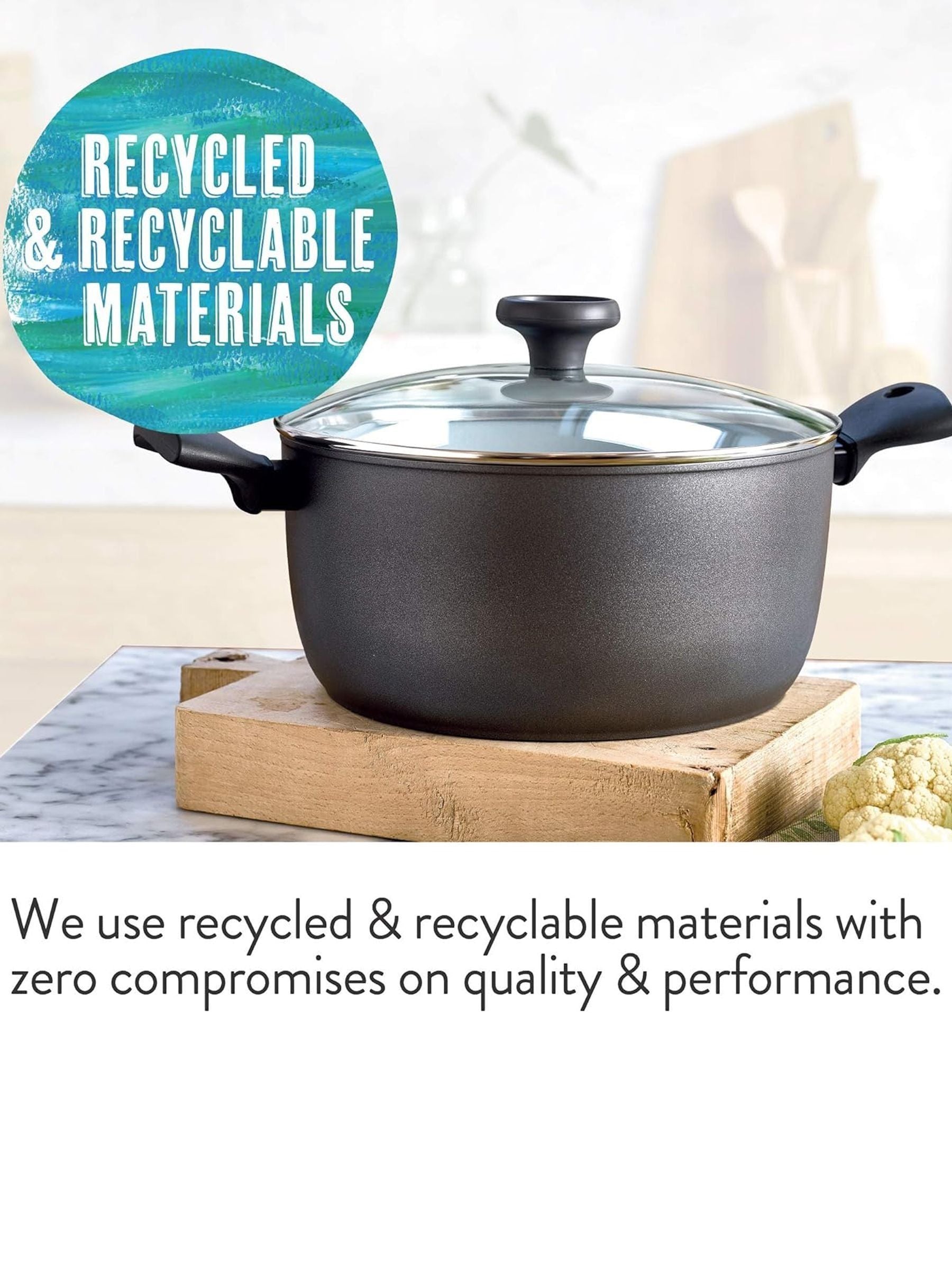 Prestige Grey Earthpan Ceramic Non Stick Stock Pot
