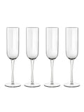 Luigi Bormioli grey jazz flute glasses set of 6 210ml, UK version