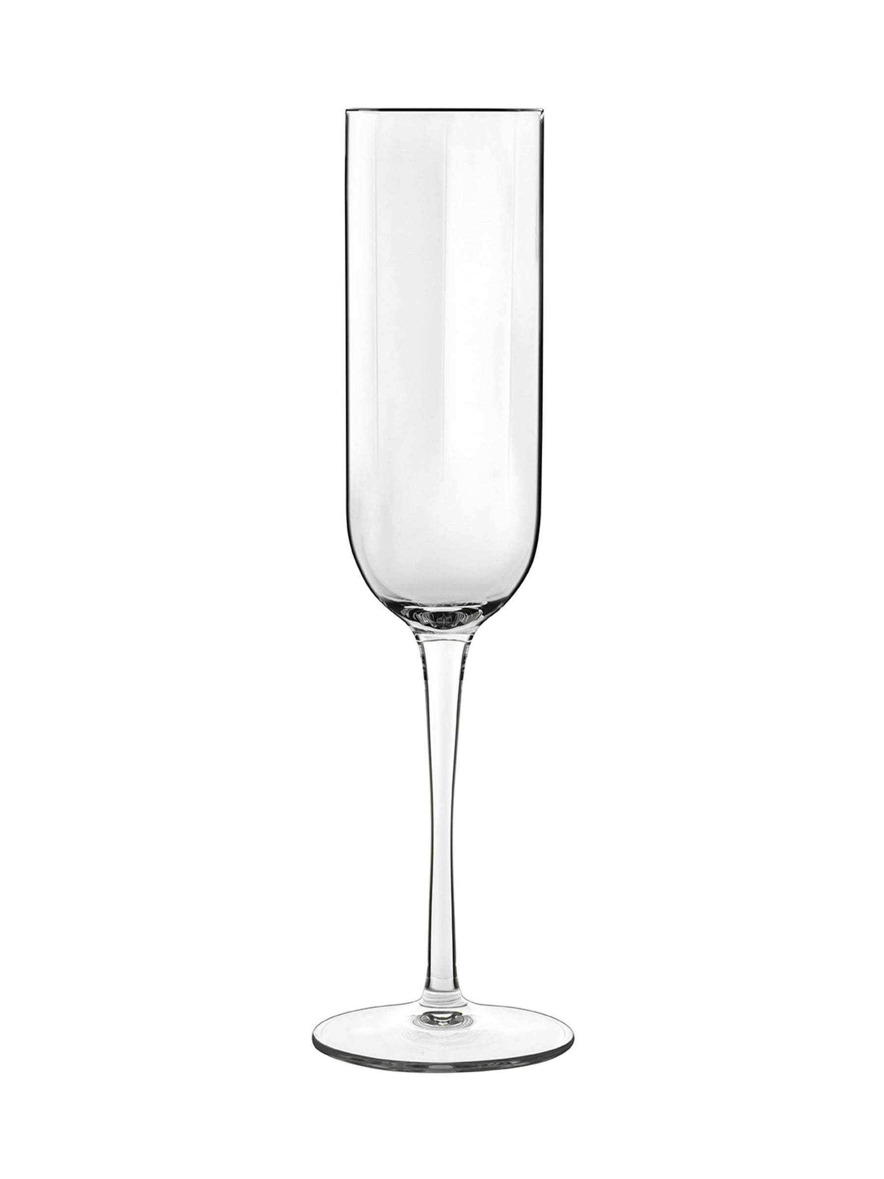 Luigi Bormioli grey jazz flute glasses set of 6 210ml, UK version