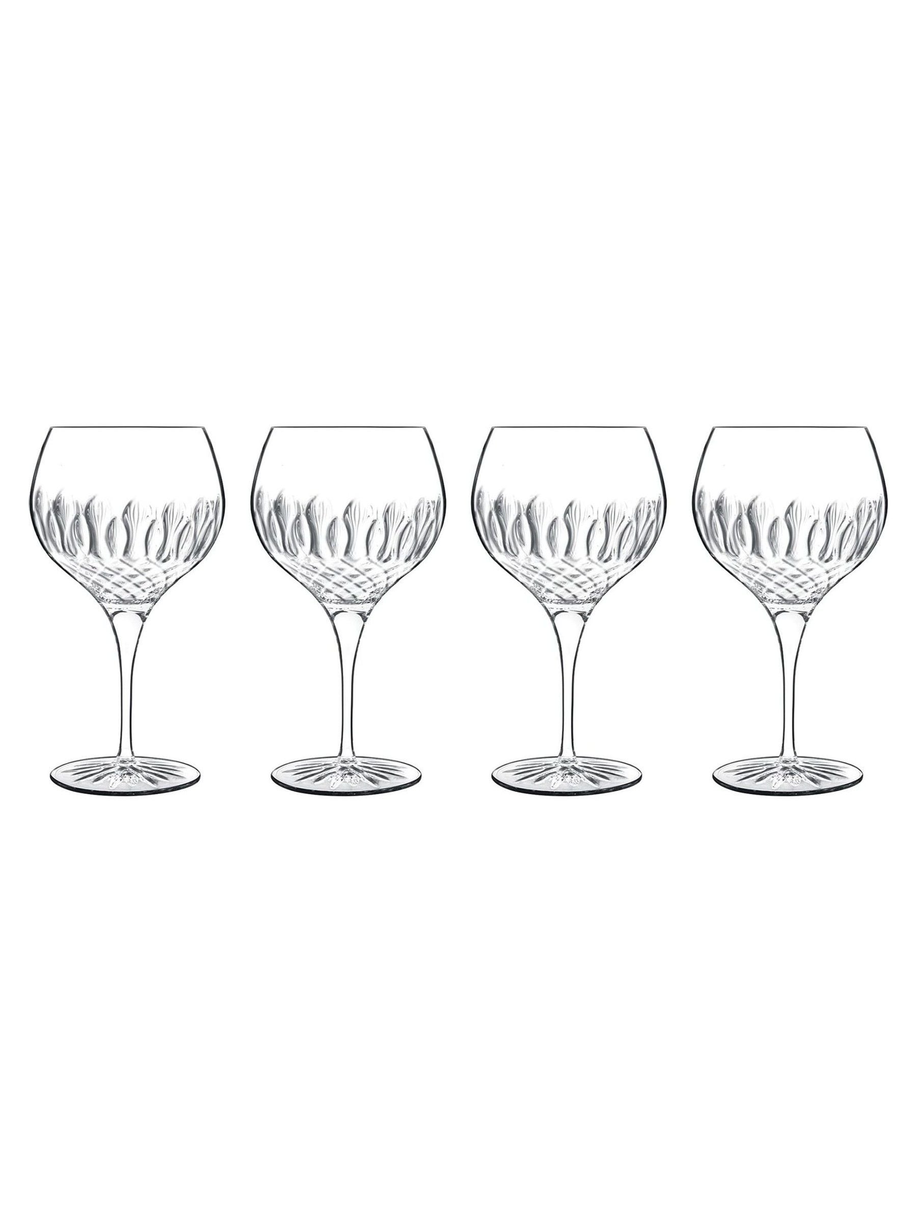 Luigi Bormioli Set of 4 Grey Diamante Gin Glasses