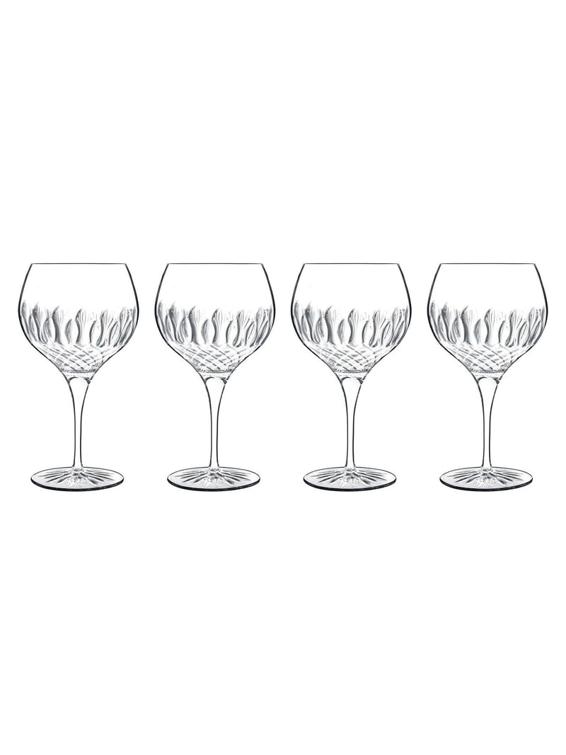Luigi Bormioli Set of 4 Grey Diamante Gin Glasses