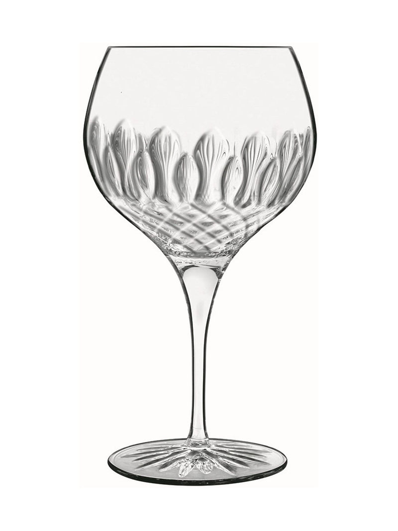 Luigi Bormioli Set of 4 Grey Diamante Gin Glasses