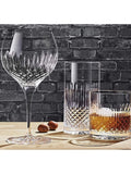 Luigi Bormioli Set of 4 Grey Diamante Gin Glasses