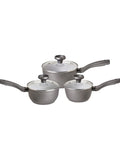 Prestige grey Earthpan non-stick saucepan set 3-piece, imported from the UK