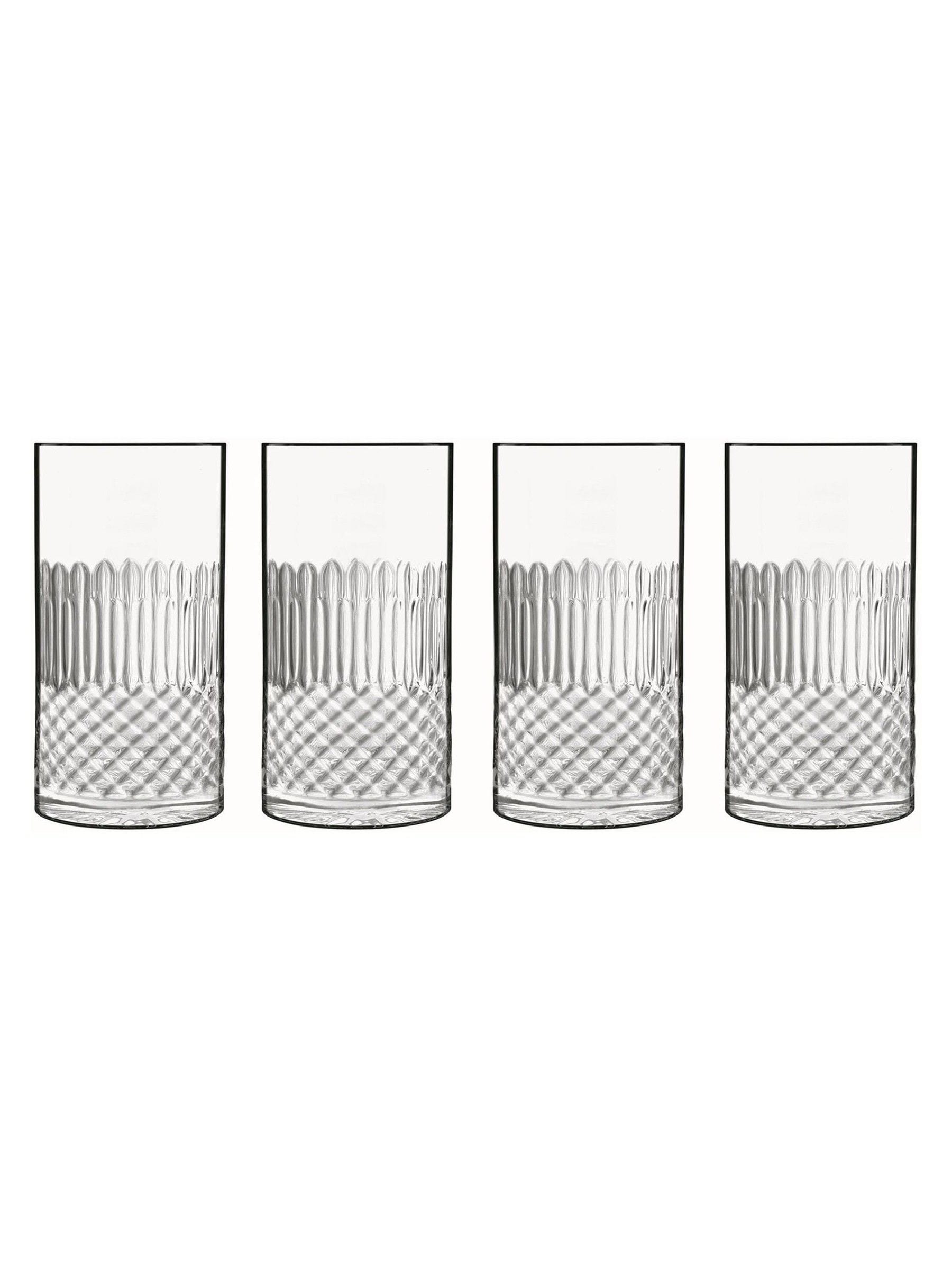 Luigi Bormioli grey diamante hi-ball glasses set of 6, UK version