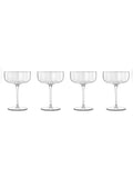Luigi Bormioli Set of 4 Grey Jazz Cocktail Coupe Glasses