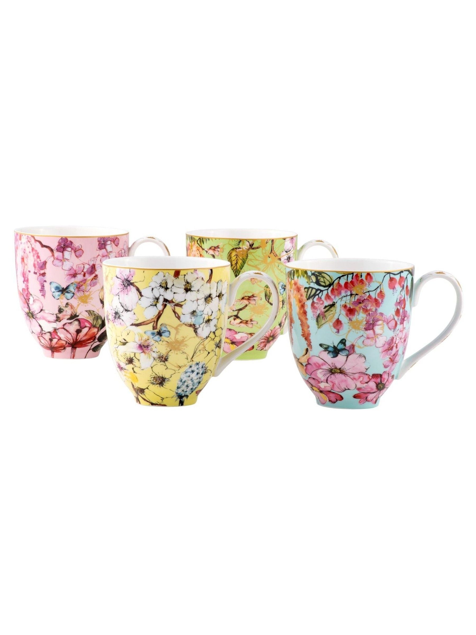 Maxwell Williams Set of 4 Multi Estelle Michaelides Enchantment Coupe Mugs