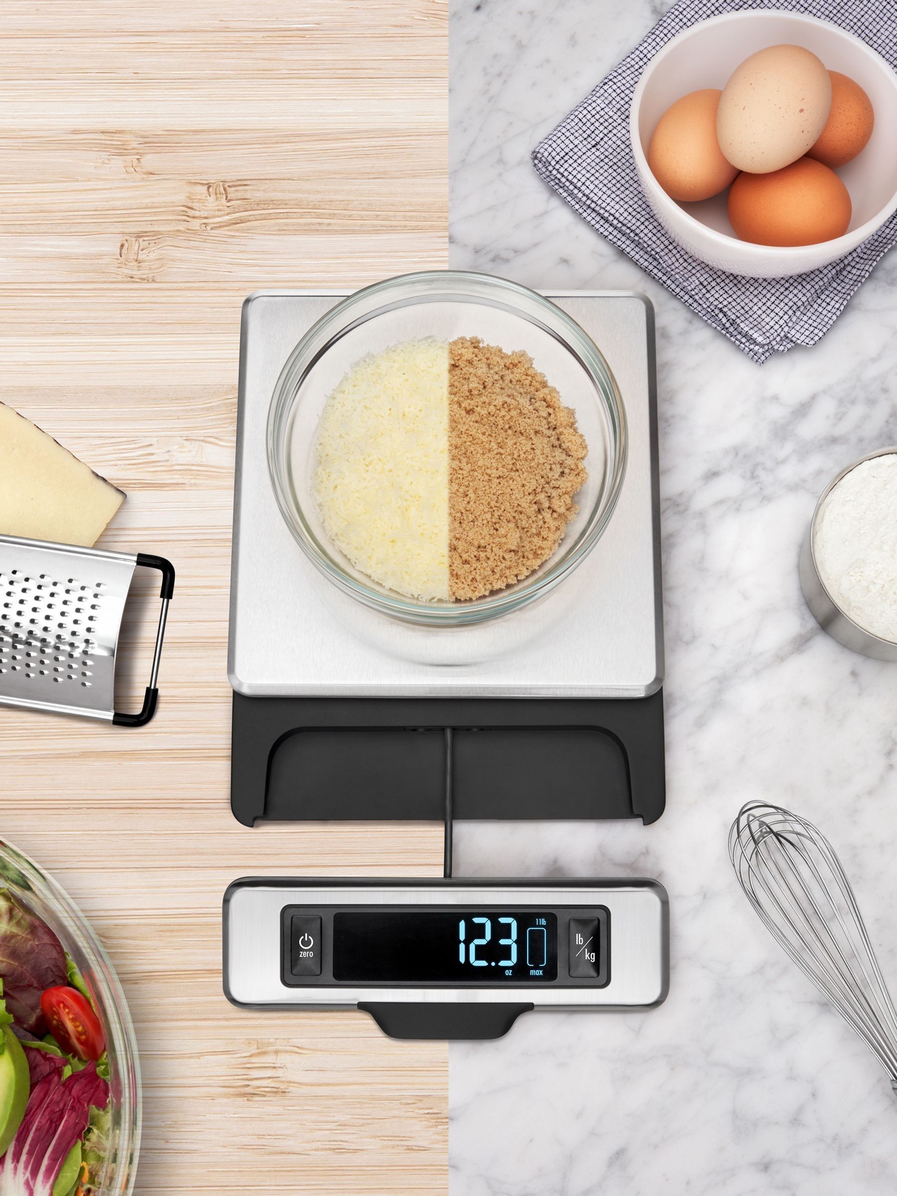 OXO food scale with pull-out display 5kg, imported from the UK