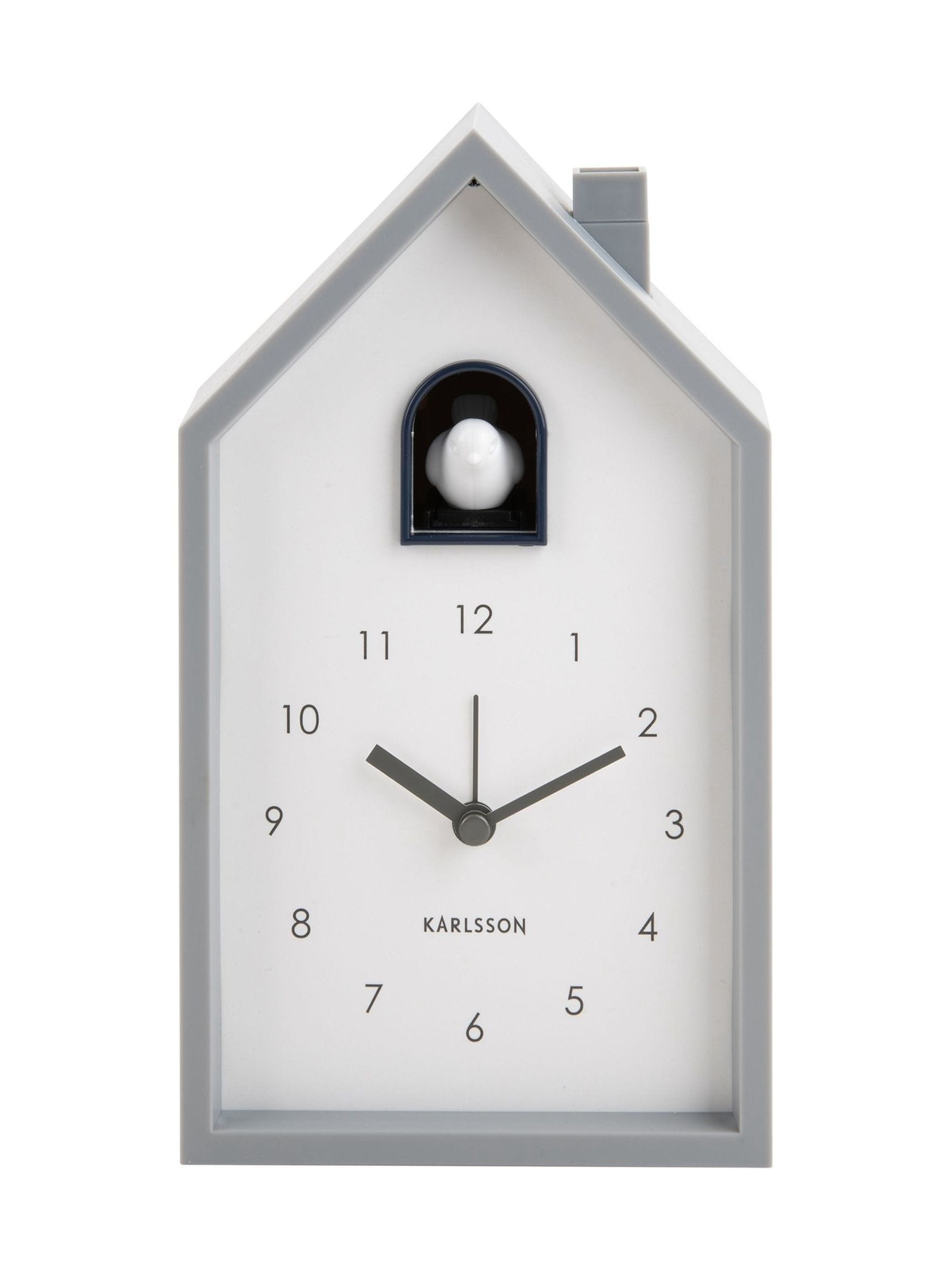 Karlsson mouse grey modern cuckoo alarm clock 20x12x6cm, UK version
