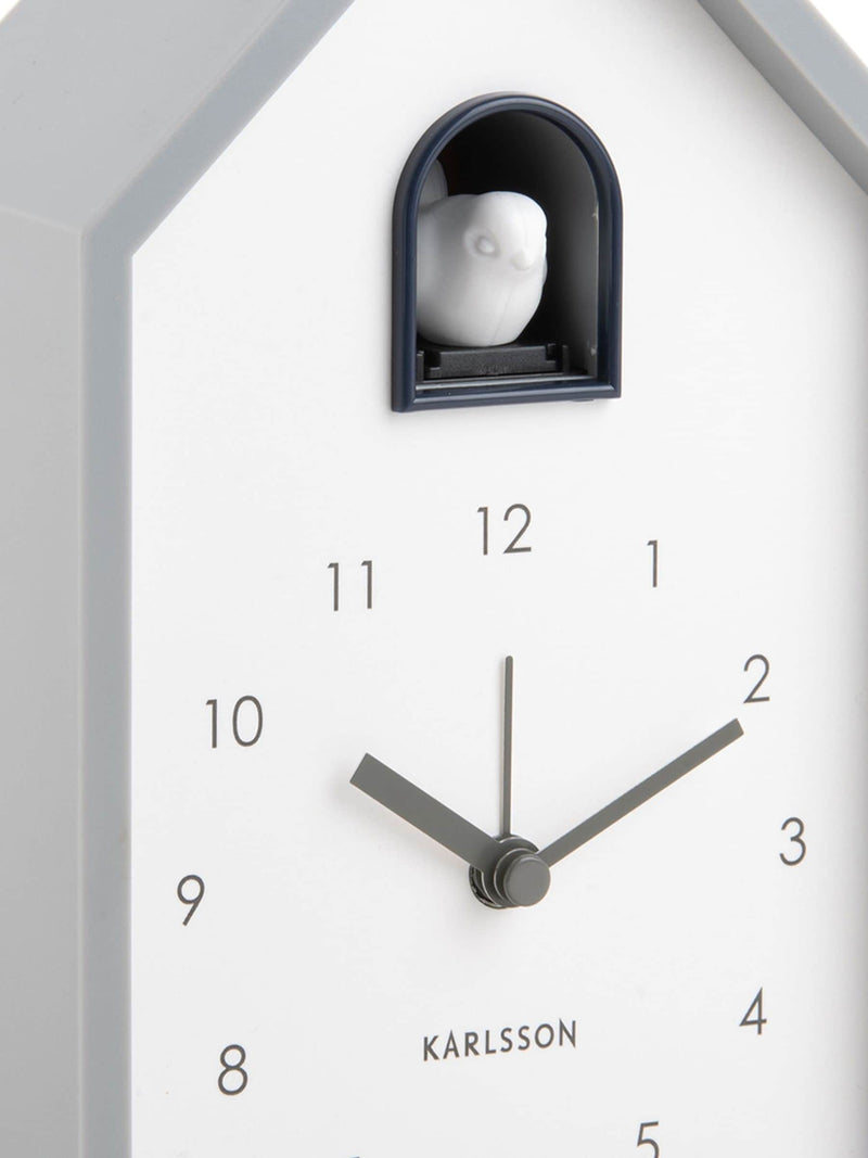 Karlsson mouse grey modern cuckoo alarm clock 20x12x6cm, UK version
