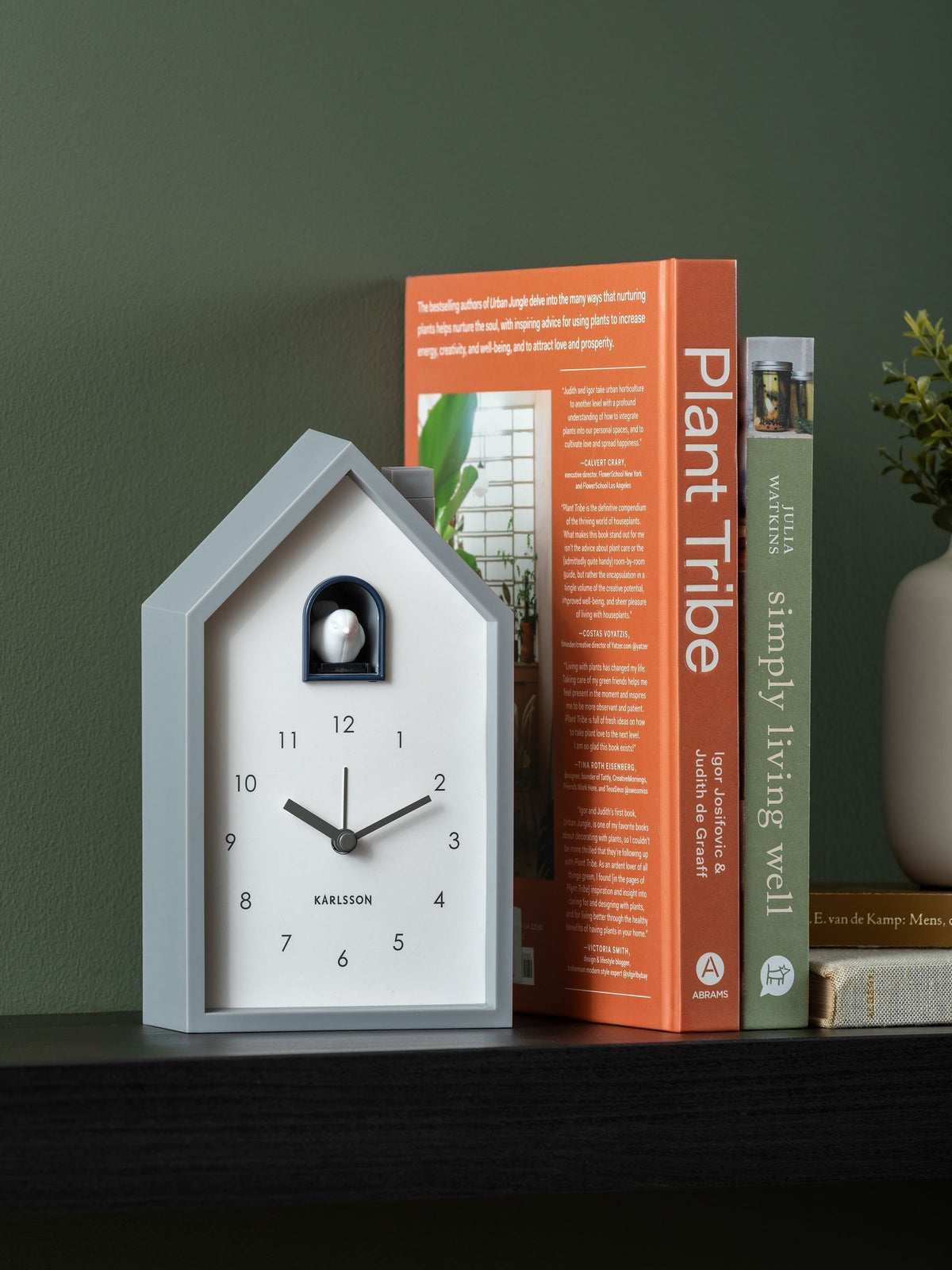 Karlsson mouse grey modern cuckoo alarm clock 20x12x6cm, UK version