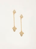 FatFace gold tone leaf chain earrings - British product