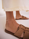 Orange beaded anklet, imported from the UK