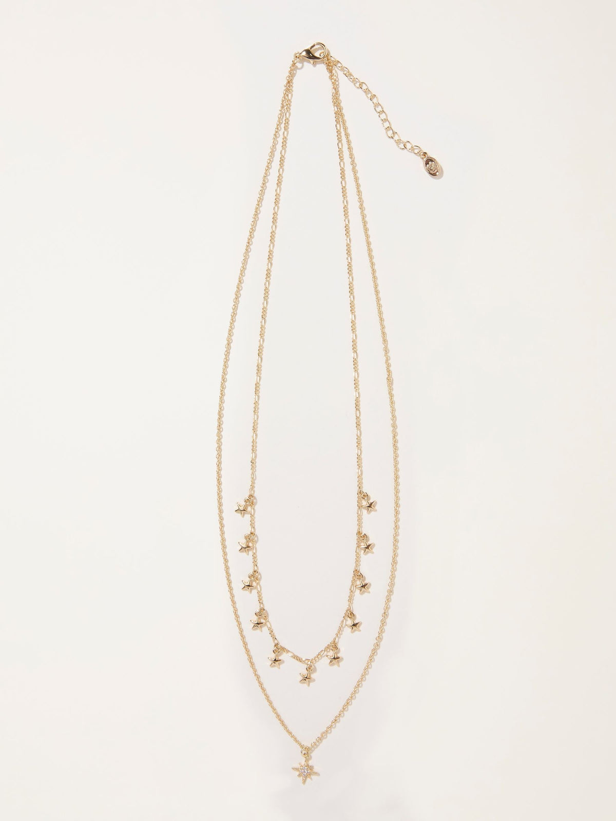 FatFace Gold Tone Star Layered Necklace