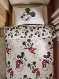 Disney Mickey Mouse Supersoft 100% Brushed Cotton Duvet Cover and Pillowcase Set