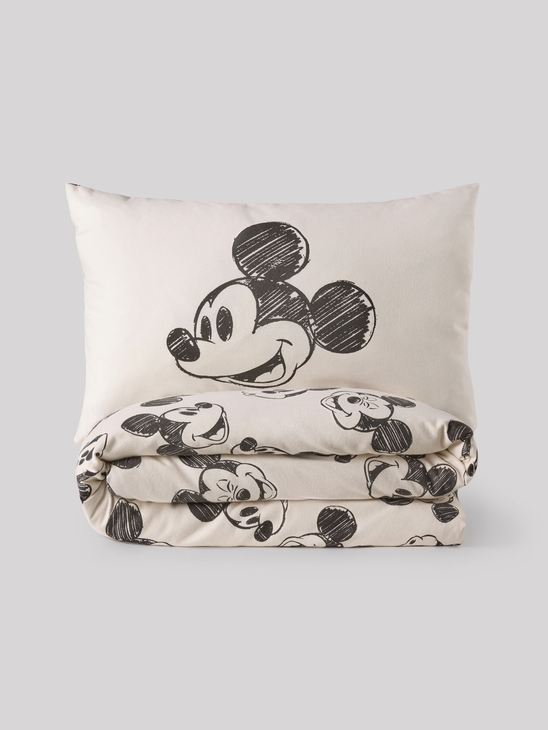 Disney Mickey Mouse Supersoft 100% Brushed Cotton Duvet Cover and Pillowcase Set