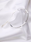 Silver Tone Twist Adjustable Bangle