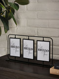 Monaco triple swivel black photo frame 21x41.5x5cm - British product