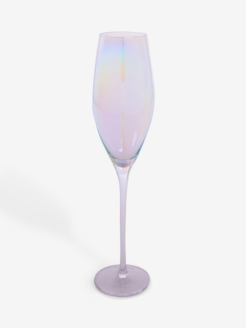 Iridescent Vienna crystal champagne flutes set of 4 (British brand)