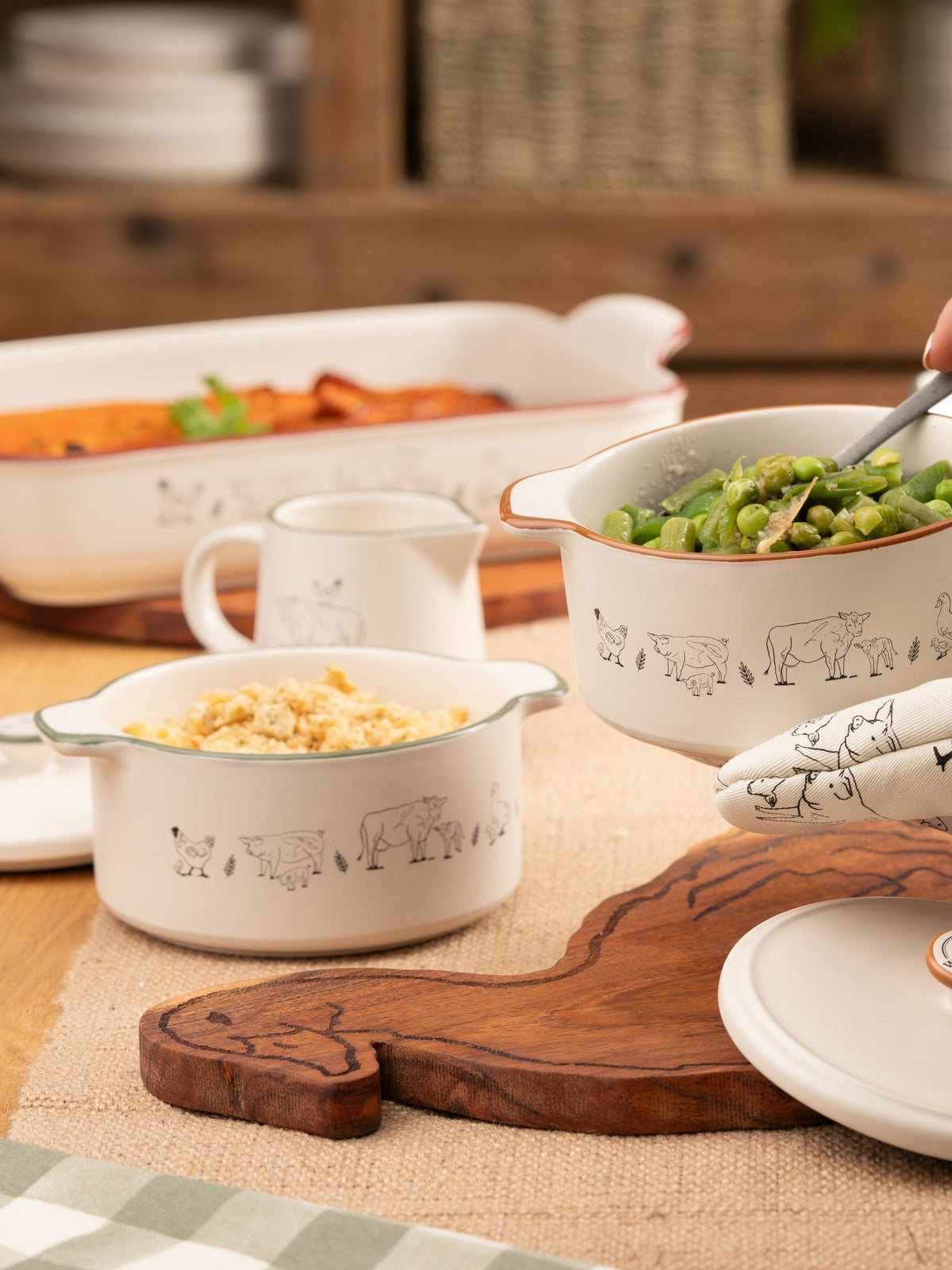 Woodbury Lane natural mini casserole dishes 2 pack 475ml (British brand)