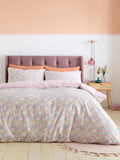 Catherine Lansfield Pink Darcy Floral Reversible Duvet Cover Set - British product