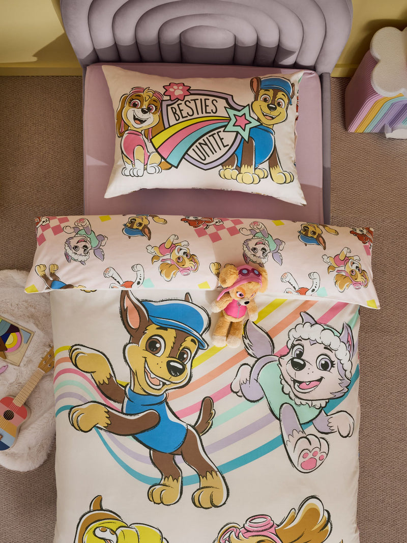 Next pink Paw Patrol duvet cover and pillowcase set Single, imported from the UK