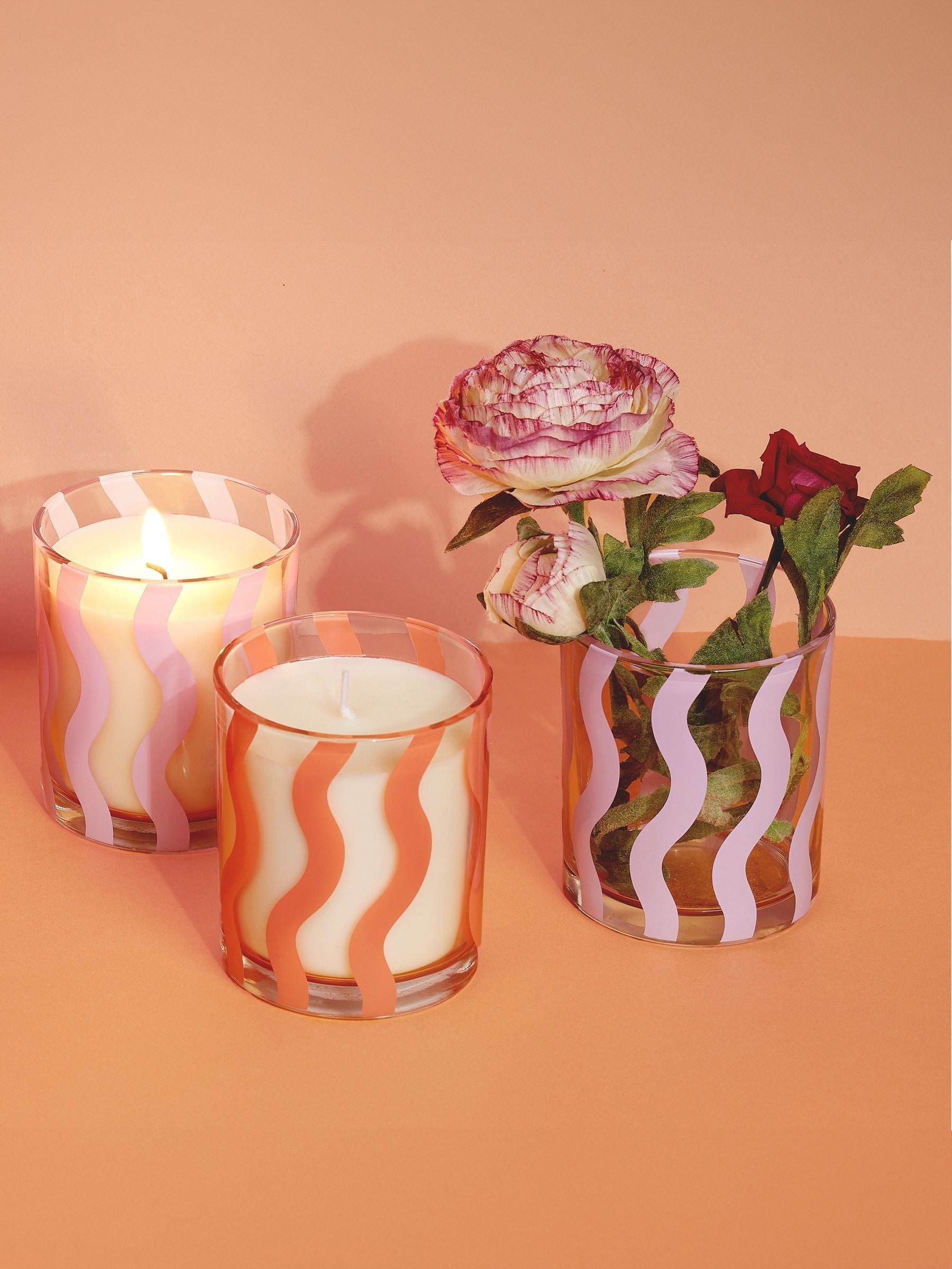 Portico Designs Set of 2 Cream Flawsome Scented Candles