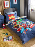 Blue Marvel duvet cover and pillowcase set Single - British product