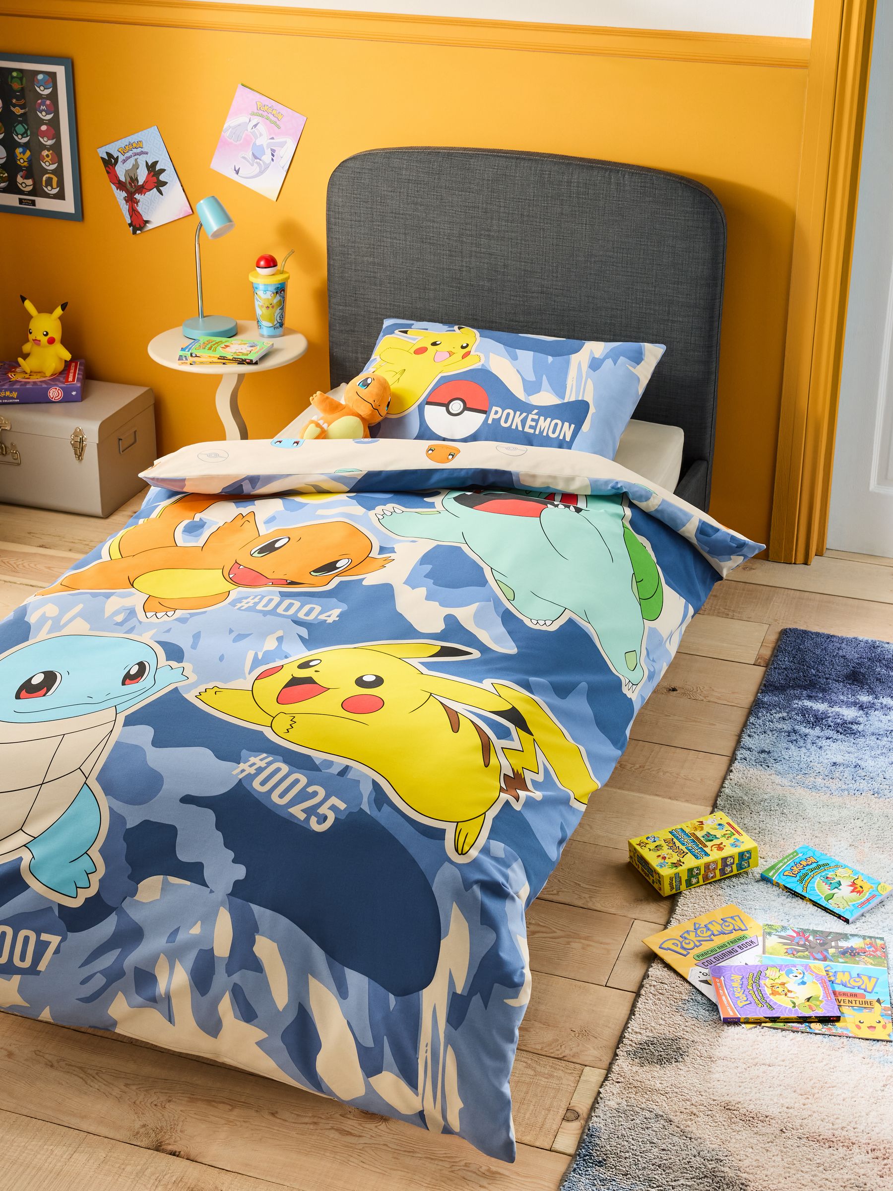 Pokemon blue duvet cover and pillowcase set single - British product