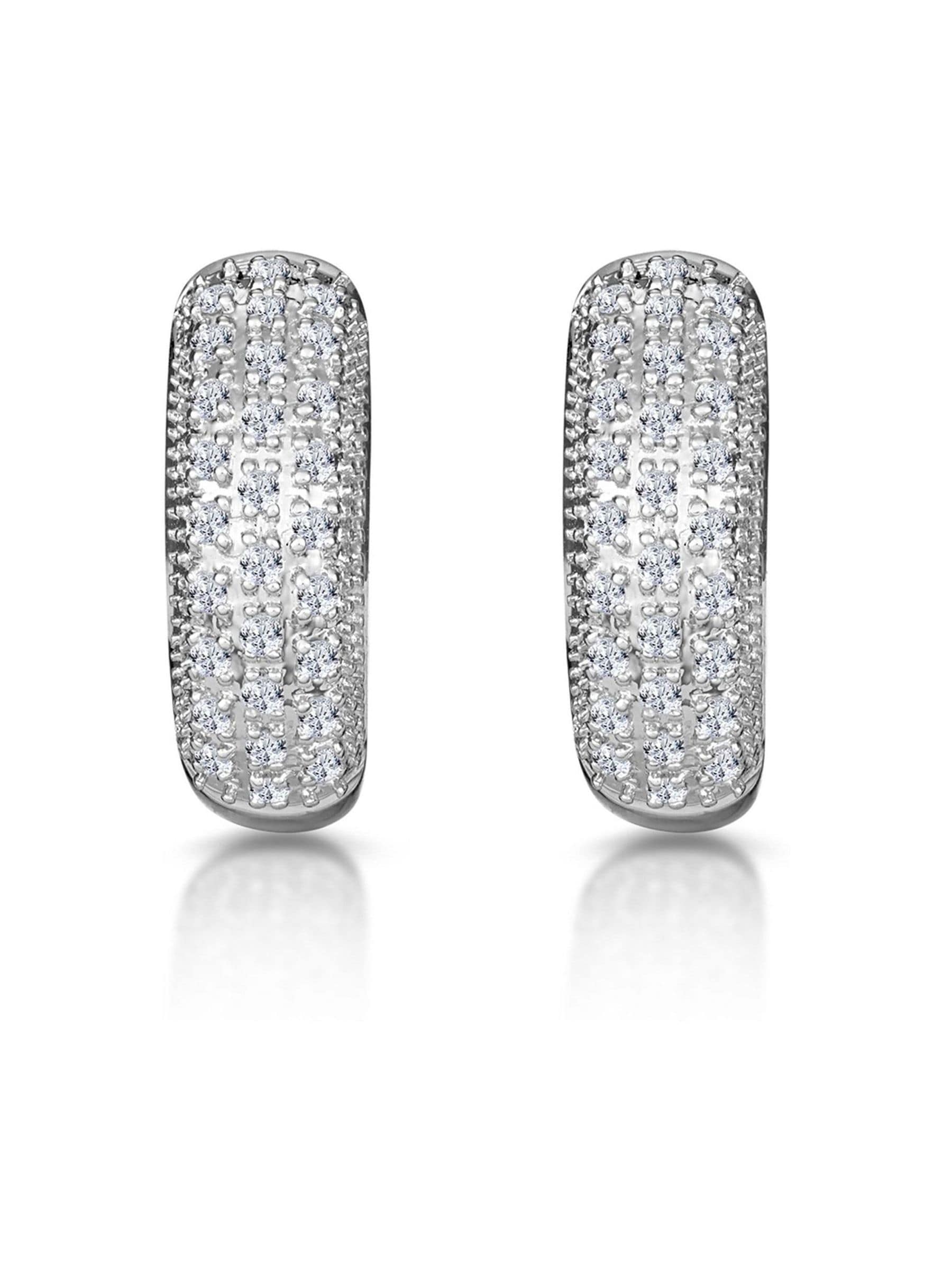 The Diamond Store lab diamond huggie earrings 0.33ct, imported from the UK