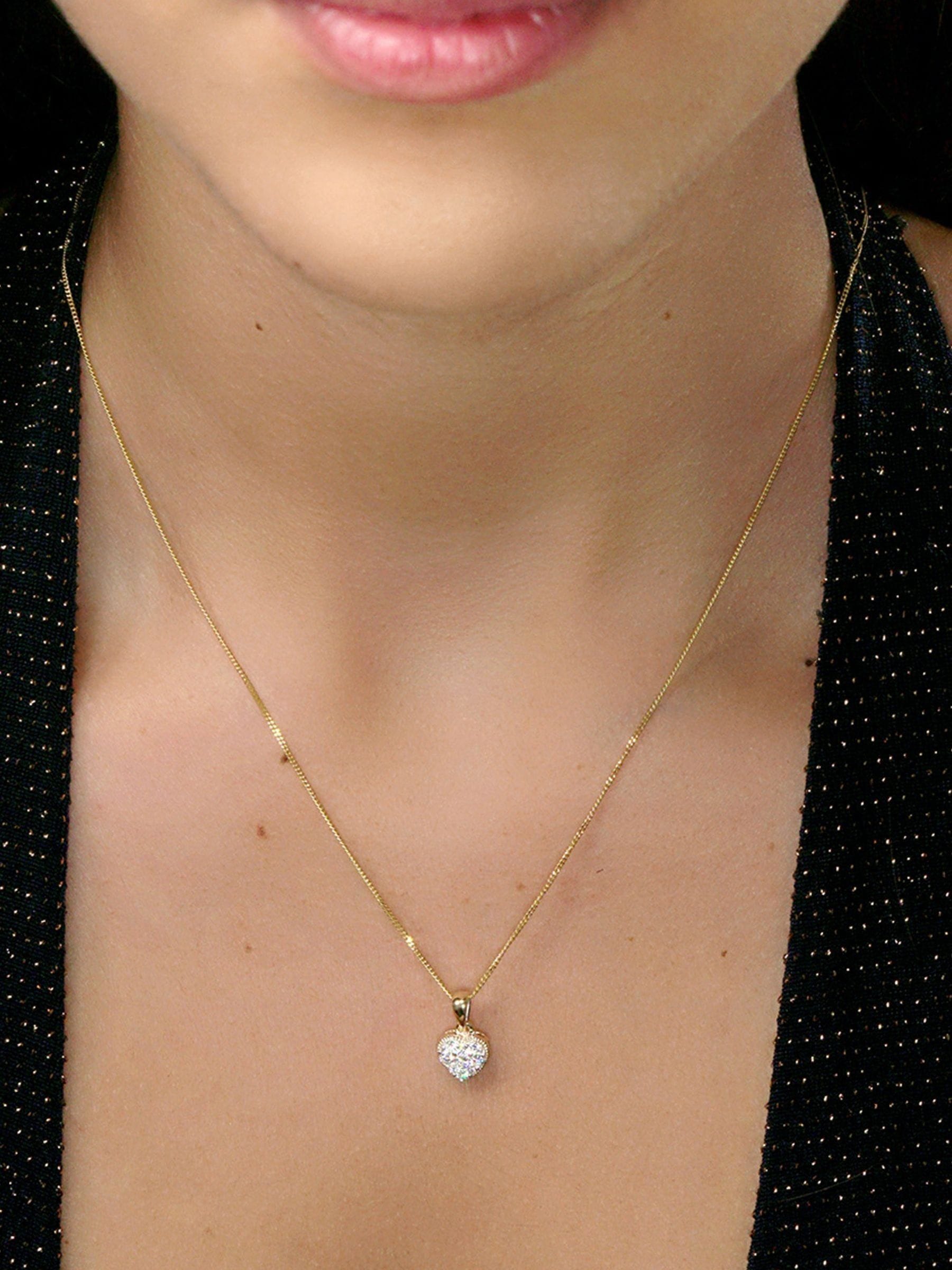 The Diamond Store lab diamond heart pendant necklace (British brand)