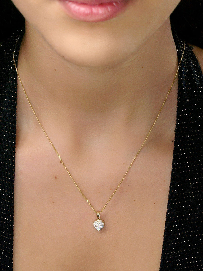 The Diamond Store lab diamond heart pendant necklace (British brand)