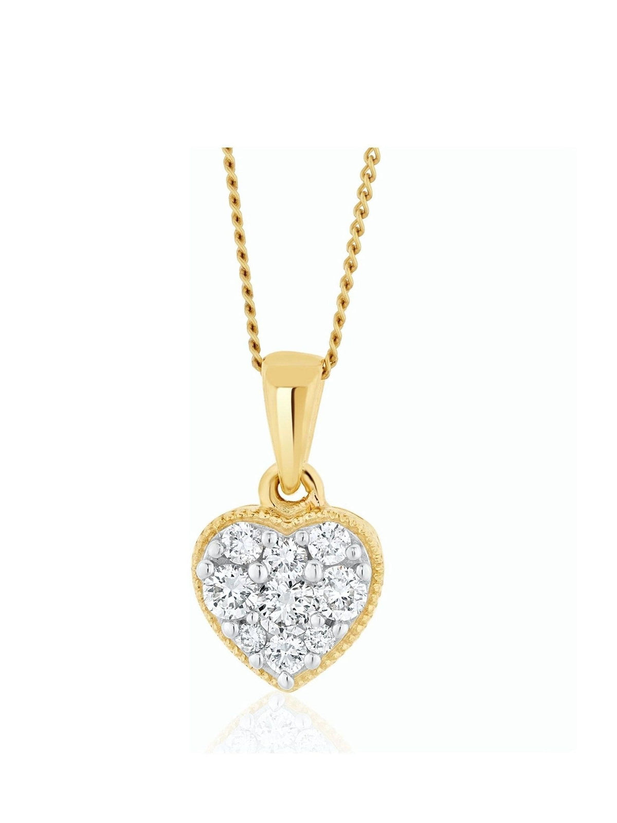 The Diamond Store lab diamond heart pendant necklace (British brand)